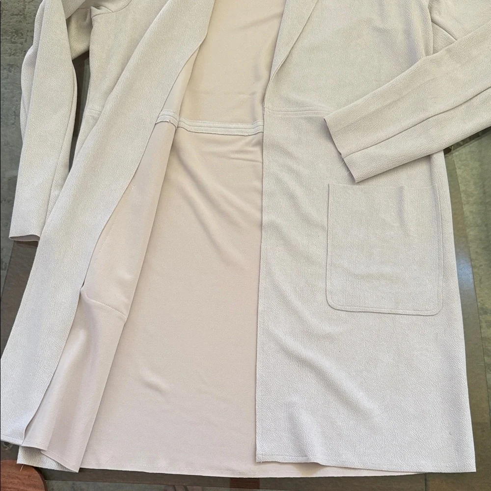 Cream Open Front Cardigan - Picture 4 of 9